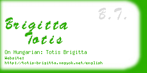 brigitta totis business card